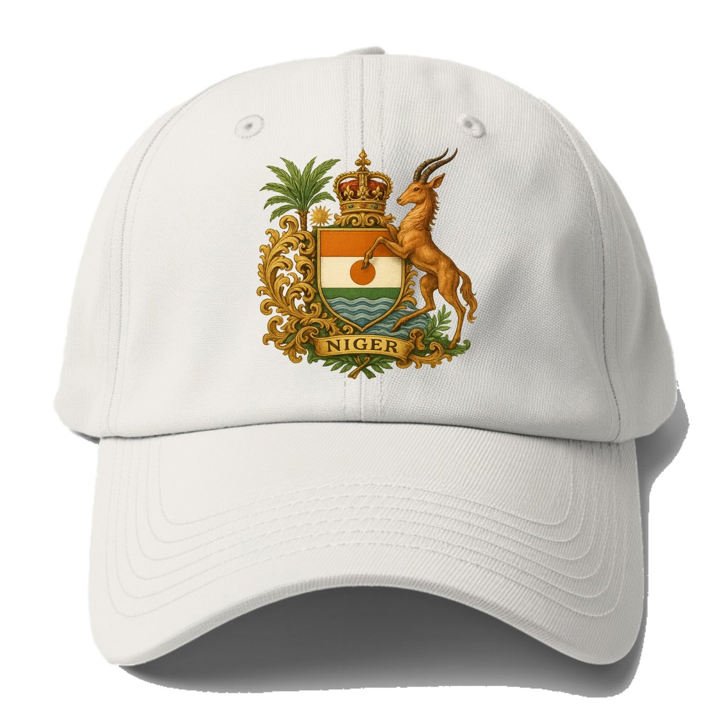 Niger Heritage Badge  - Baseball Cap For Big Heads - Off White