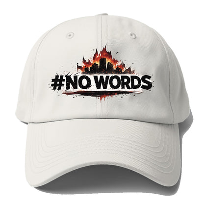 No Words - Baseball Cap For Big Heads - Off White