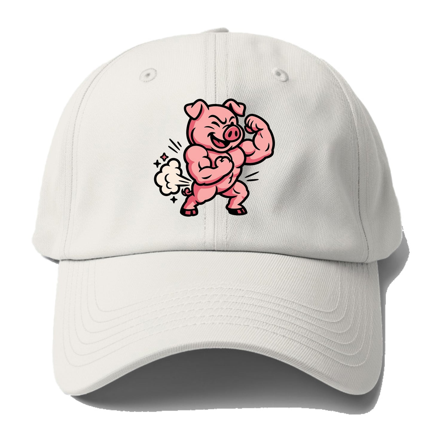 Strong Pig - Baseball Cap - Off White