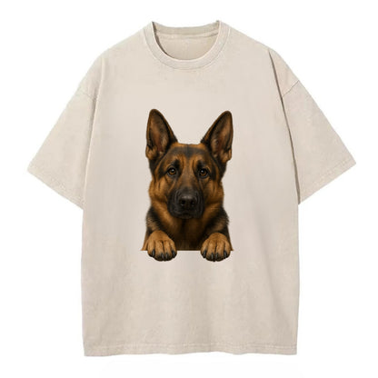 German Shepherd  - Vintage T-shirt - Off White