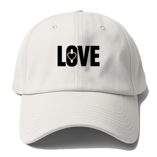 Bold typography design - LOVE - universal connection, heart centered - Baseball Cap