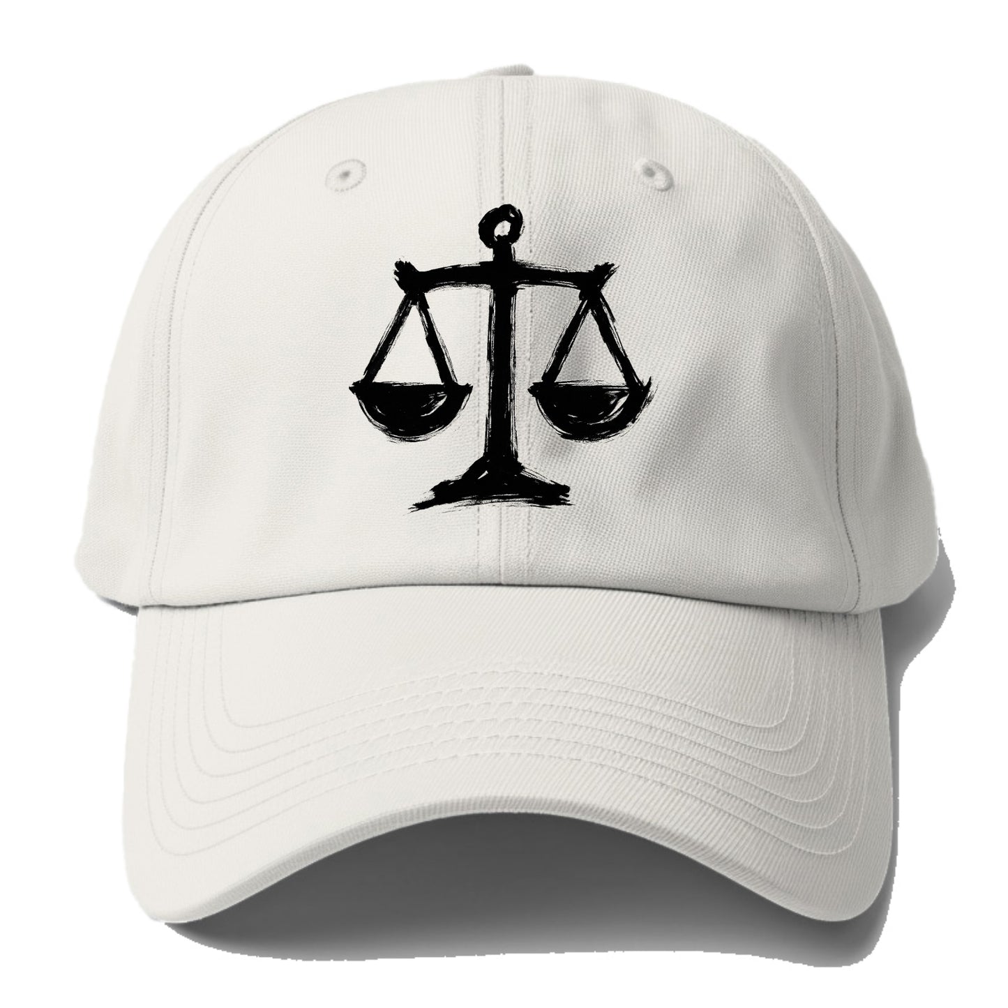 Scales of justice - equality and fairness bold ink style - Baseball Cap For Big Heads - Off White