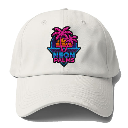 Neon Palms - Baseball Cap For Big Heads - Off White