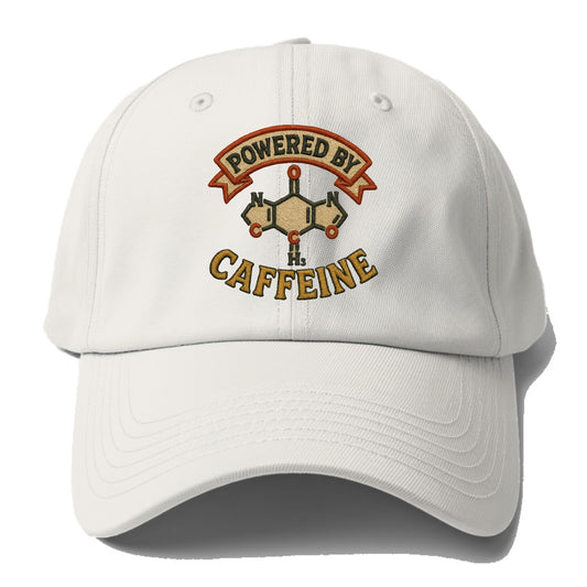 Powered By Caffeine  - Baseball Cap For Big Heads - Off White