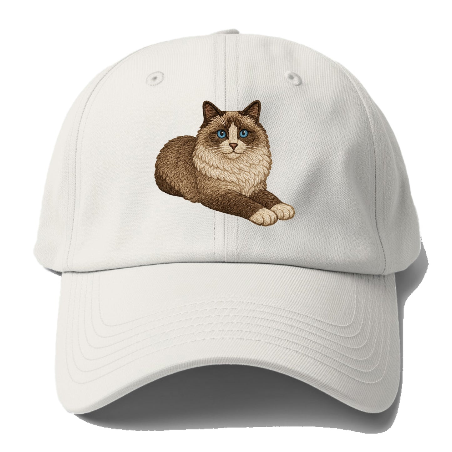 Ragdoll  relaxed lying down with head up Baseball Cap - Off White