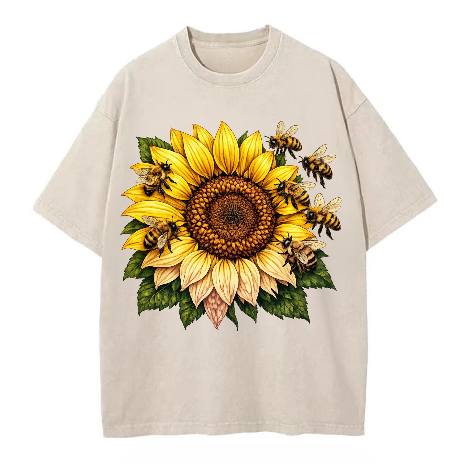 Vintage Sunflower - Vintage T-shirt - Off White