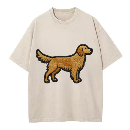 English Setter - Trendy feathered design - Vintage T-shirt - Off White
