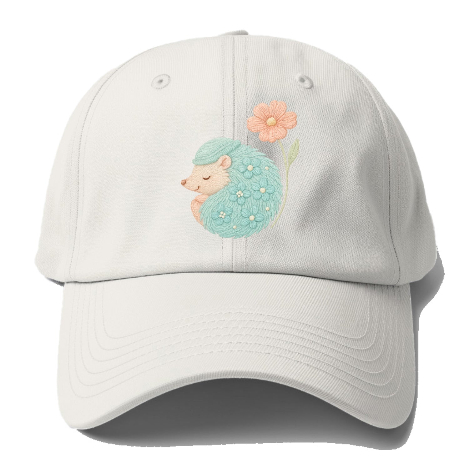 Aqua Hedgehog - Baseball Cap - Off White