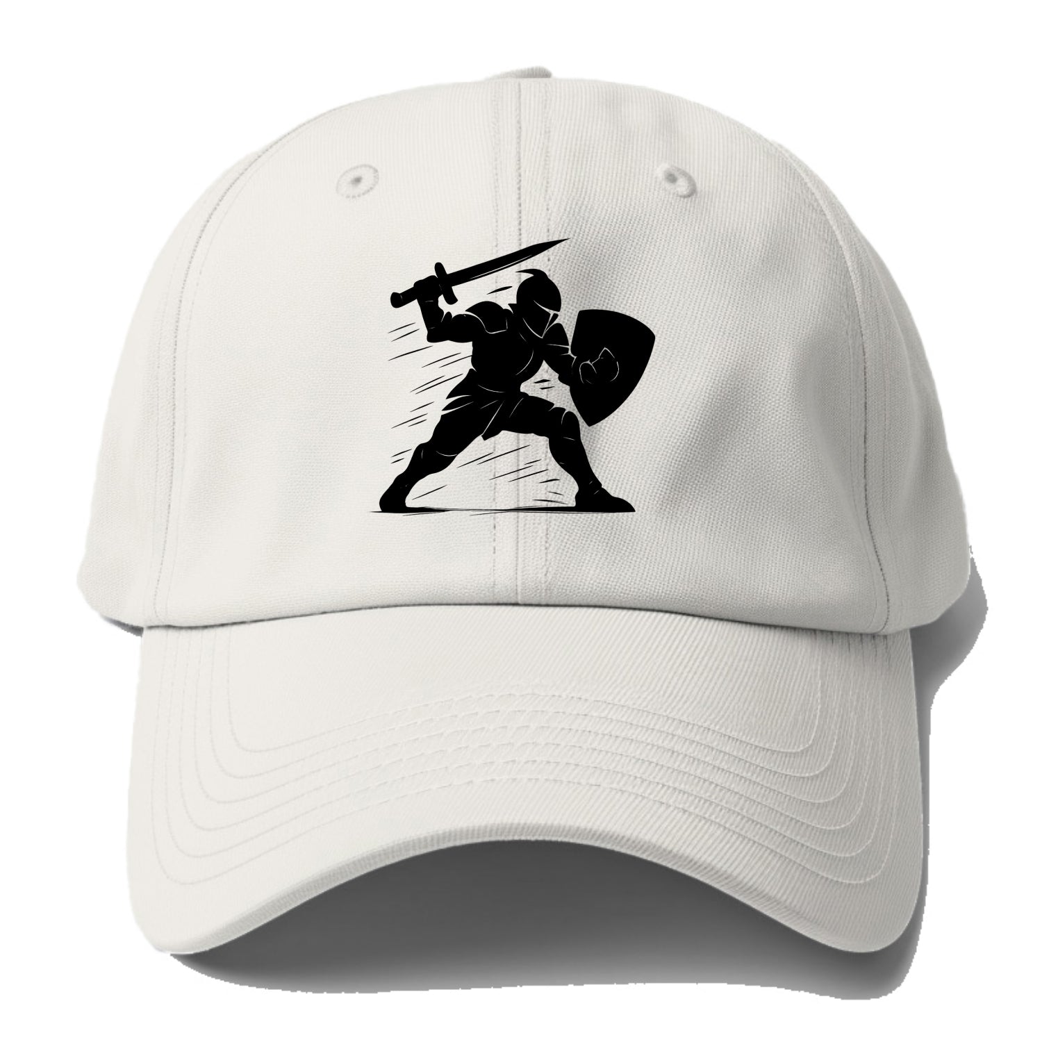 Knight with sword and shield - Baseball Cap For Big Heads - Off White