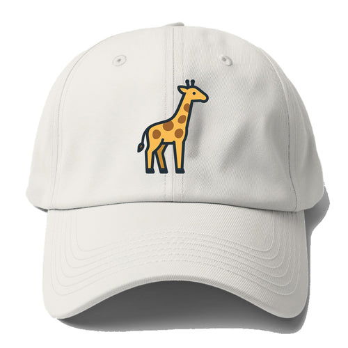 Giraffe - Yellow with brown patches flat side profile - Baseball Cap For Big Heads