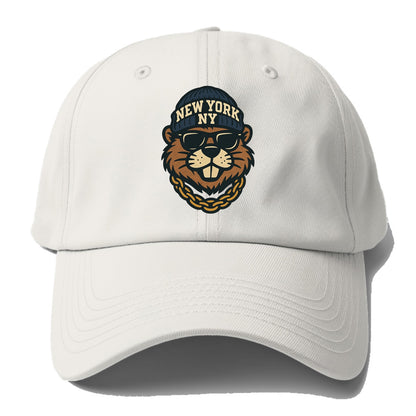 {"animal":"beaver","locationText":"NEW YORK","initials":"NY","beanieColor":"navy","ca - Baseball Cap - Off White