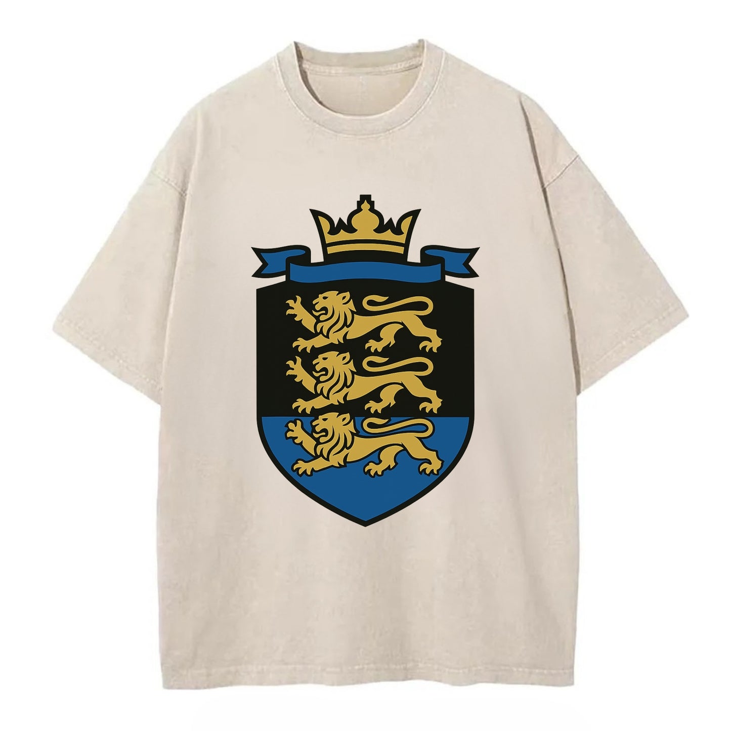 Estonia Royal Logo  - Vintage T-shirt - Off White
