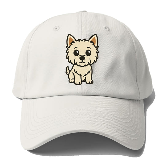 West Highland White Terrier - Alert standing pose - Baseball Cap For Big Heads - Off White