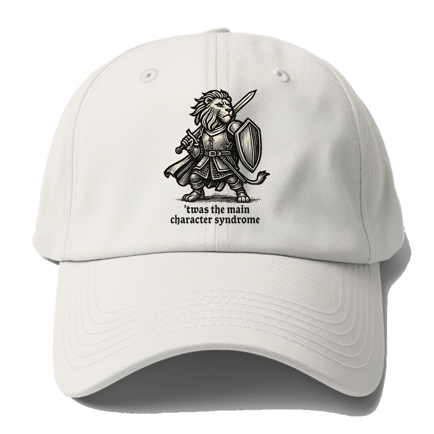 Main Character Syndrome Lion  - Baseball Cap - Off White