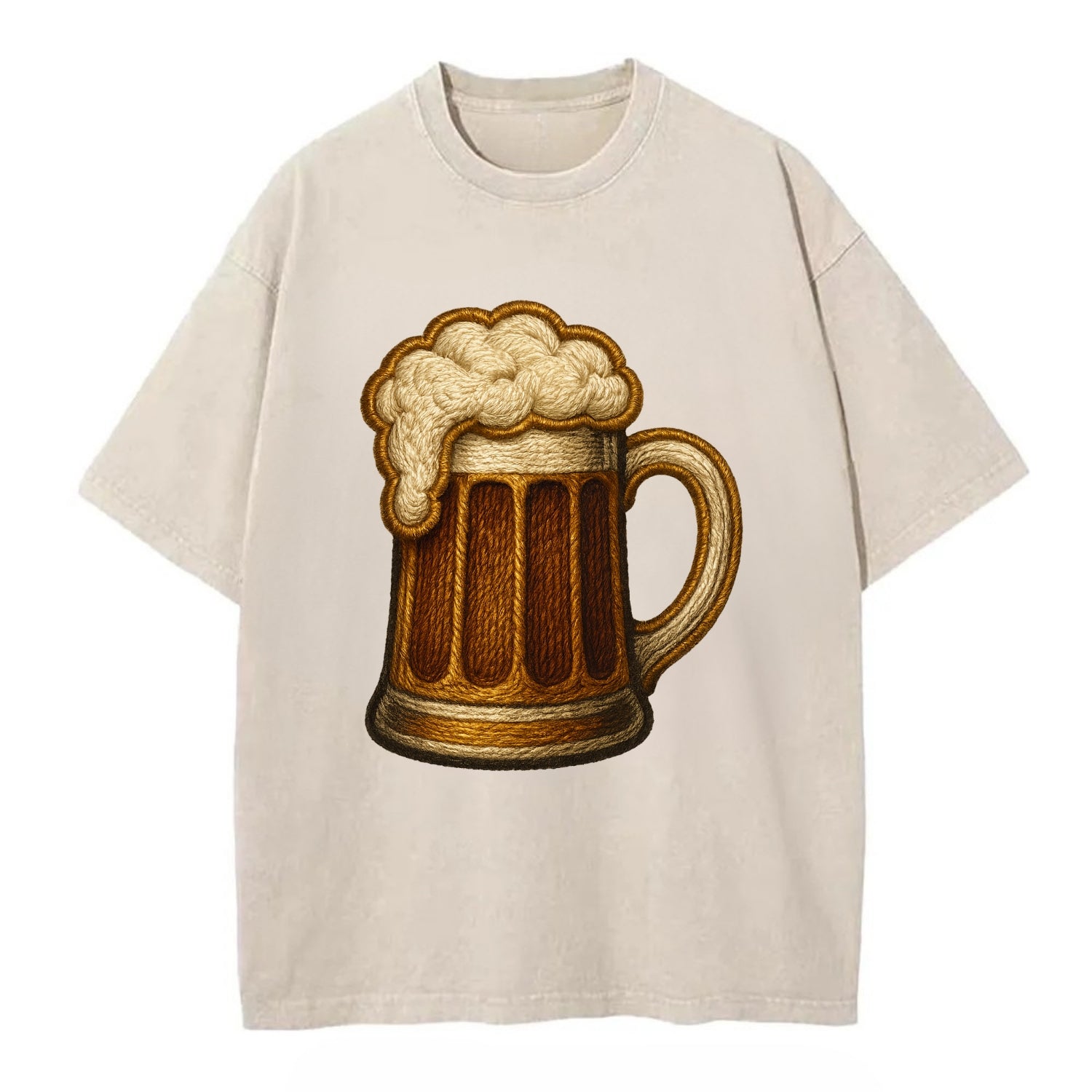 Beer Mug  - Vintage T-shirt - Off White