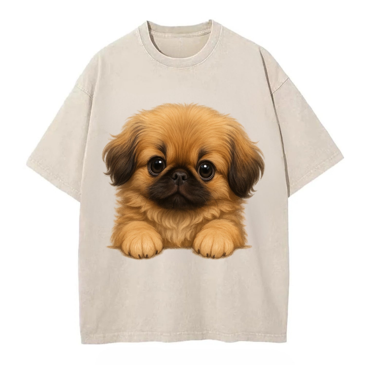 Pekingese  - Vintage T-shirt - Off White