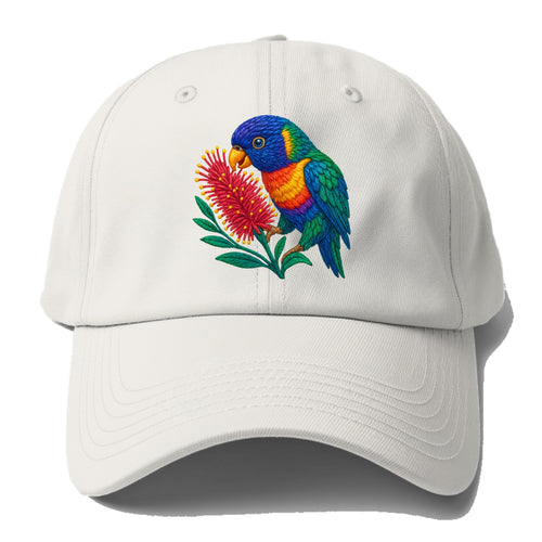 Rainbow Lorikeet Bottlebrush - Baseball Cap For Big Heads