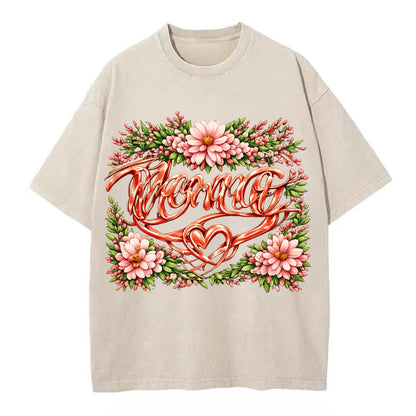Mama Script - Vintage T-shirt - Off White