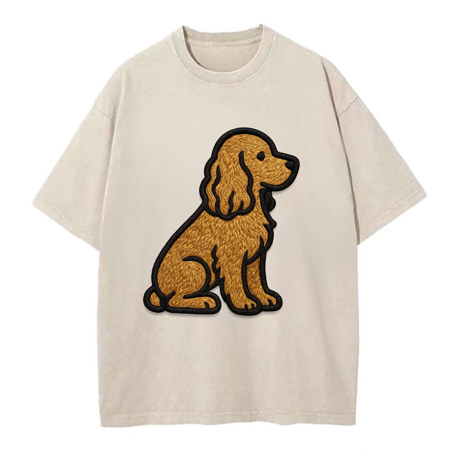 Cocker Spaniel - Contemporary spaniel de - Vintage T-shirt - Off White