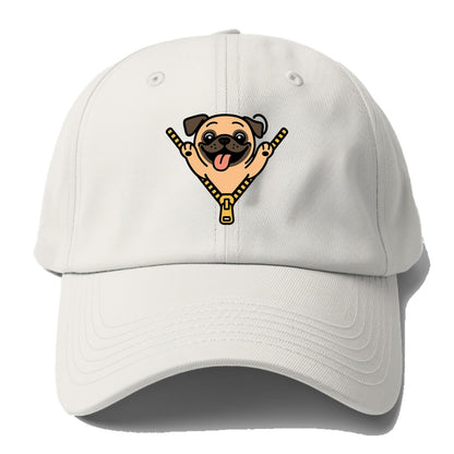 Pug - Baseball Cap - Off White
