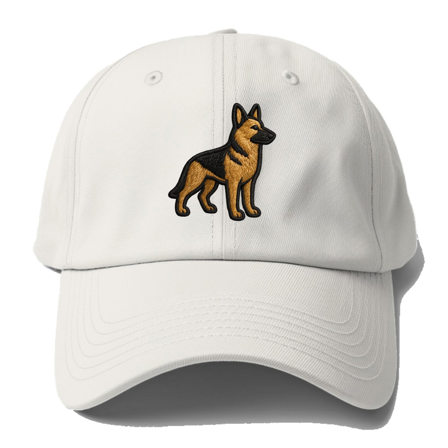 German Shepherd - Trendy minimal silhoue - Baseball Cap - Off White