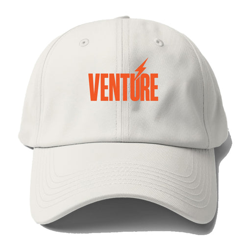 Bold typography design - VENTURE - taking risks, bold exploration - Baseball Cap