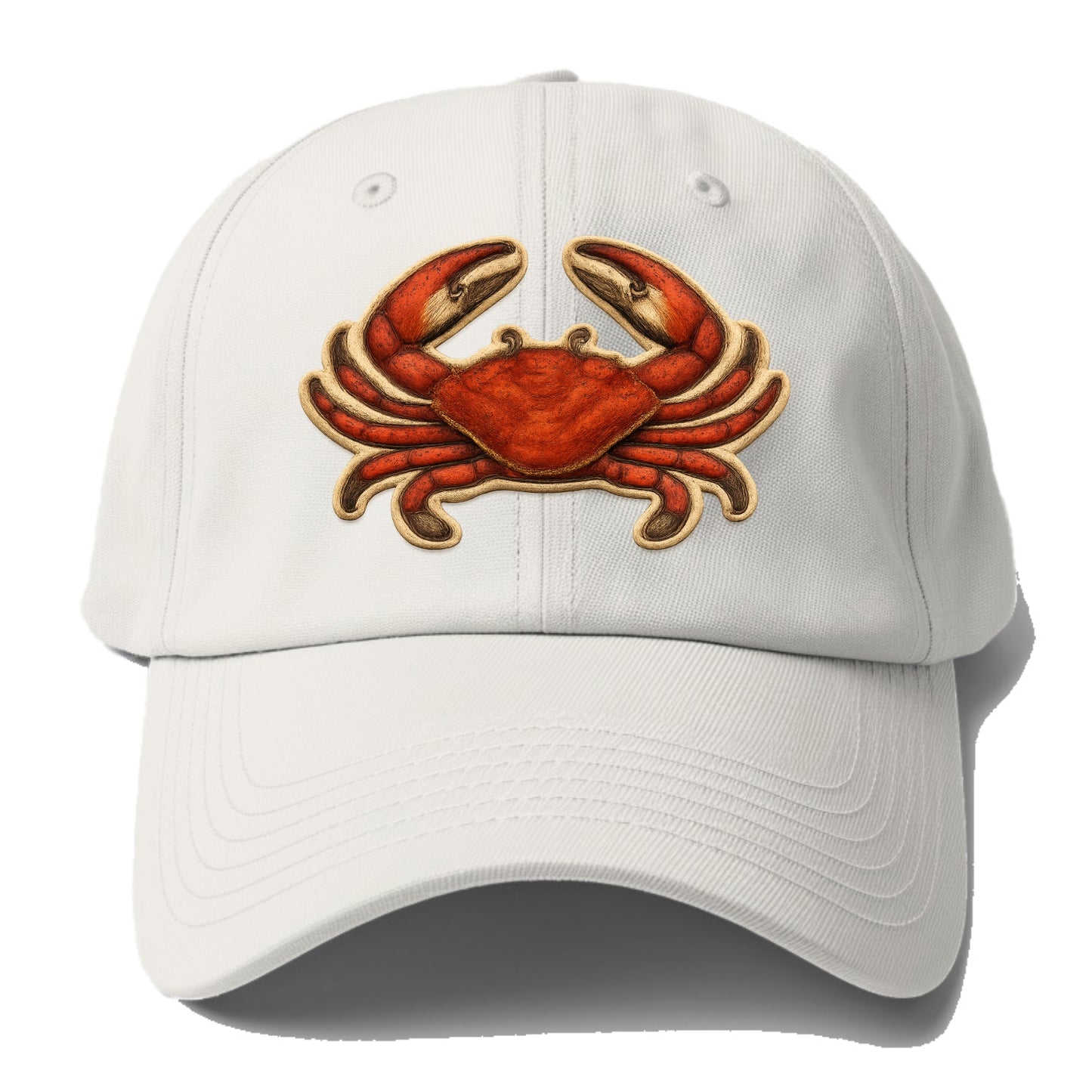 CRAB CLAWS - red crab in scarlet and orange , seafood - Baseball Cap - Off White
