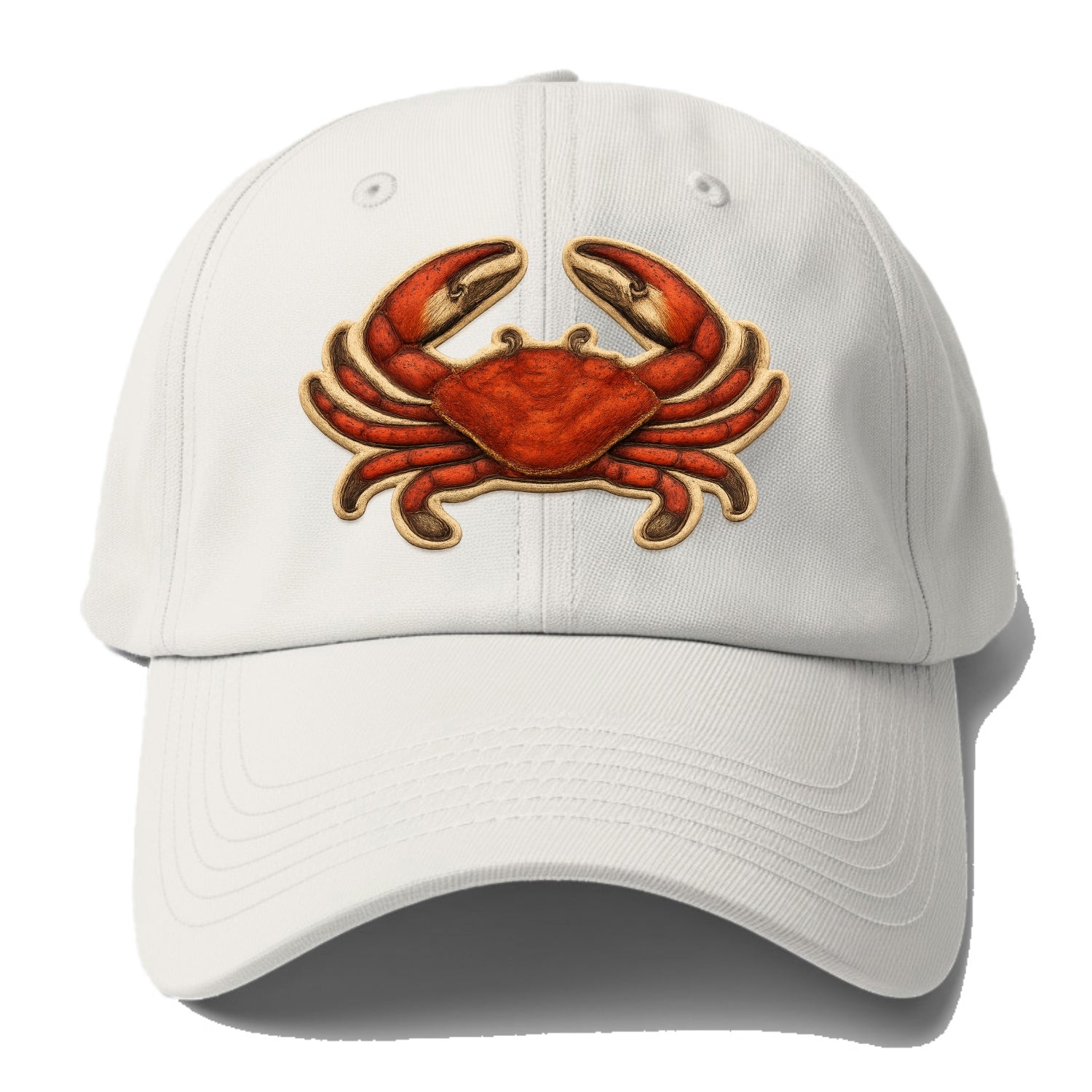 CRAB CLAWS - red crab in scarlet and orange , seafood - Baseball Cap - Off White