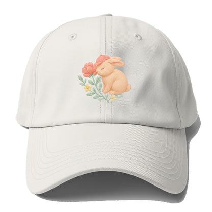 Peach Bunny - Baseball Cap - Off White