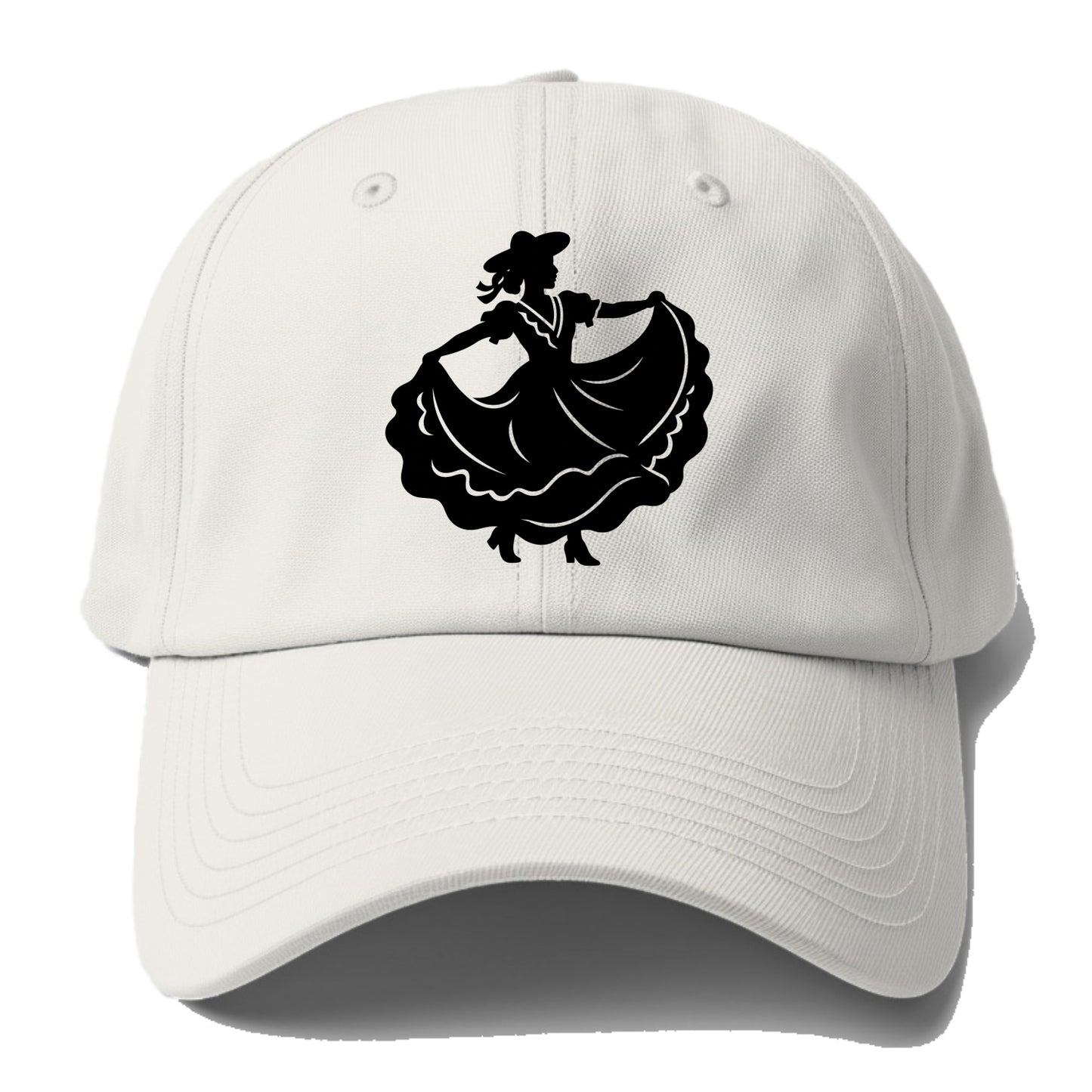 Mexican folk dancer twirling skirt - Baseball Cap For Big Heads - Off White