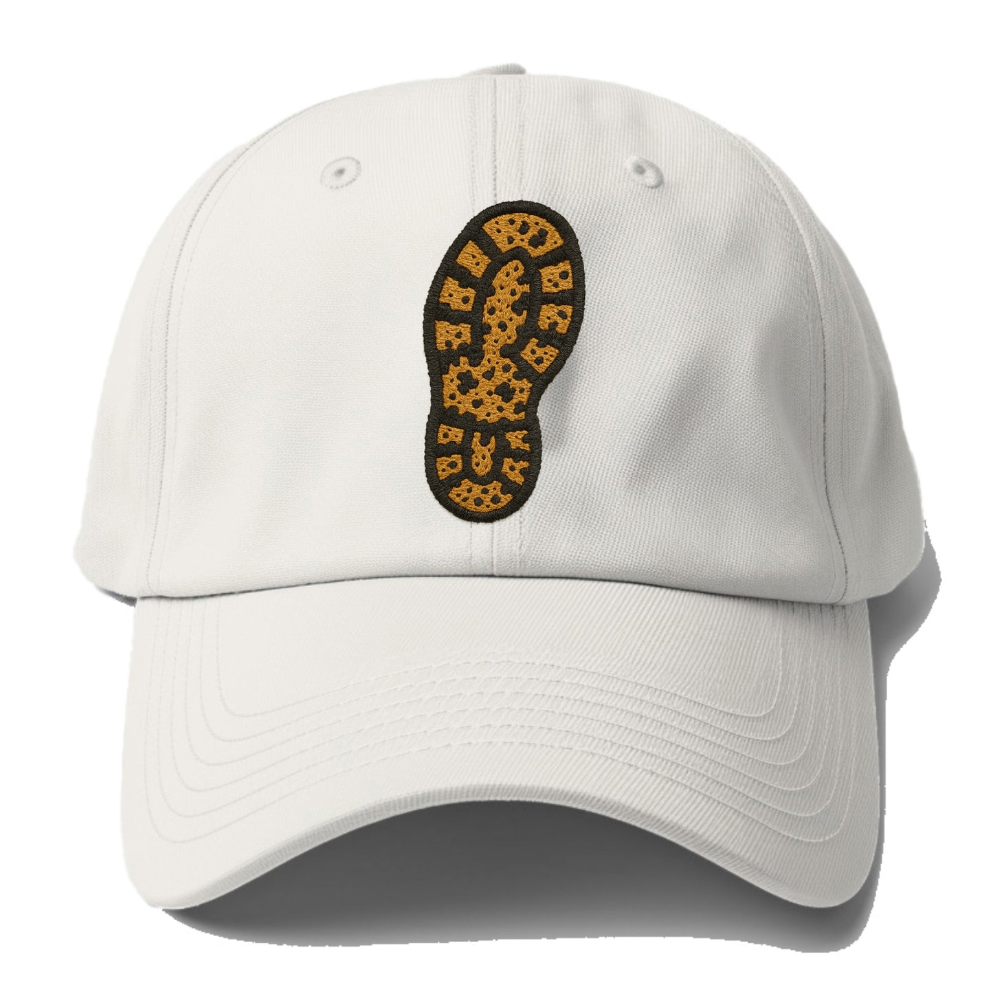 Hiking Boot Print  - Baseball Cap - Off White