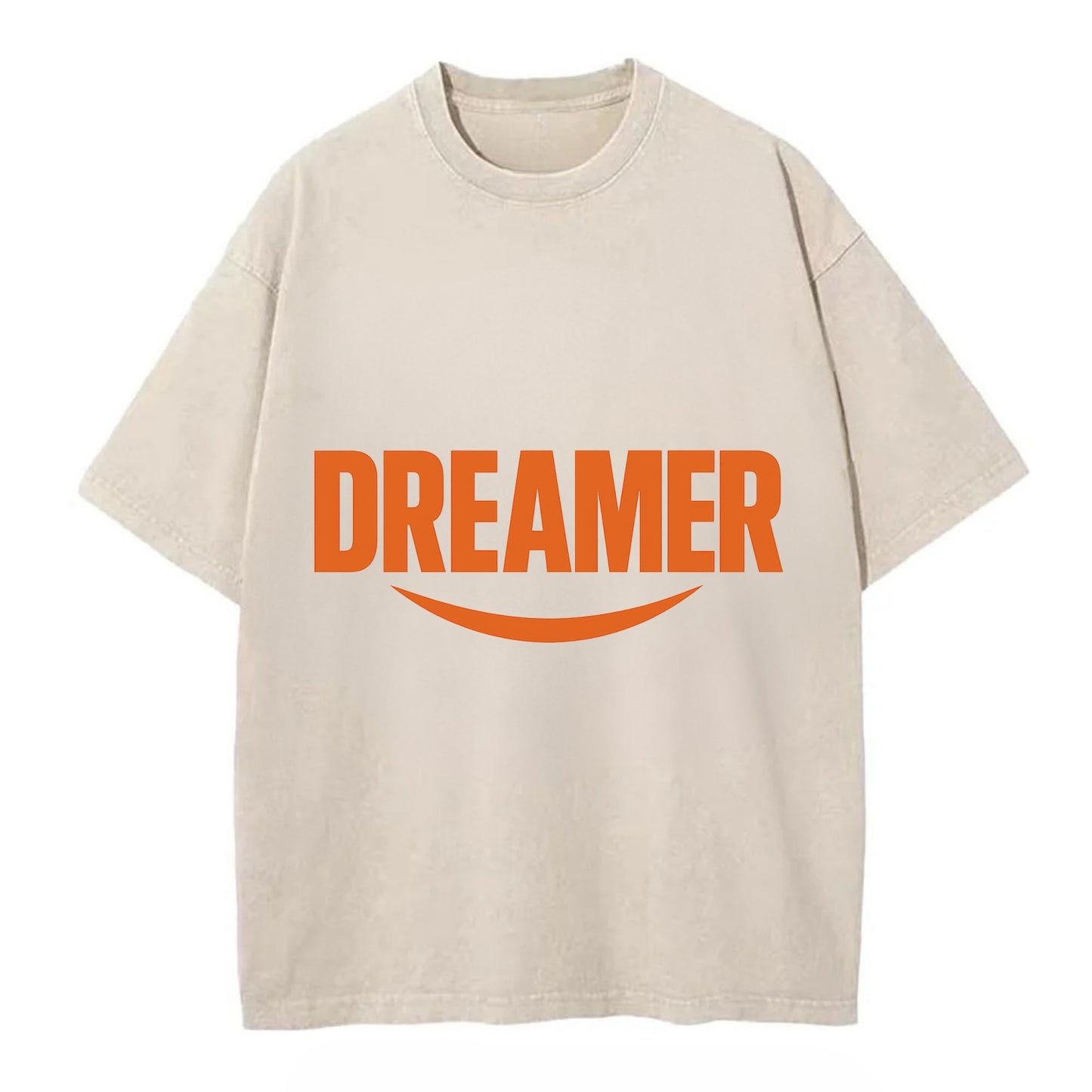 Bold typography design - "DREAMER" - imagination, seeing possibilities - Vintage T-shirt - Off White