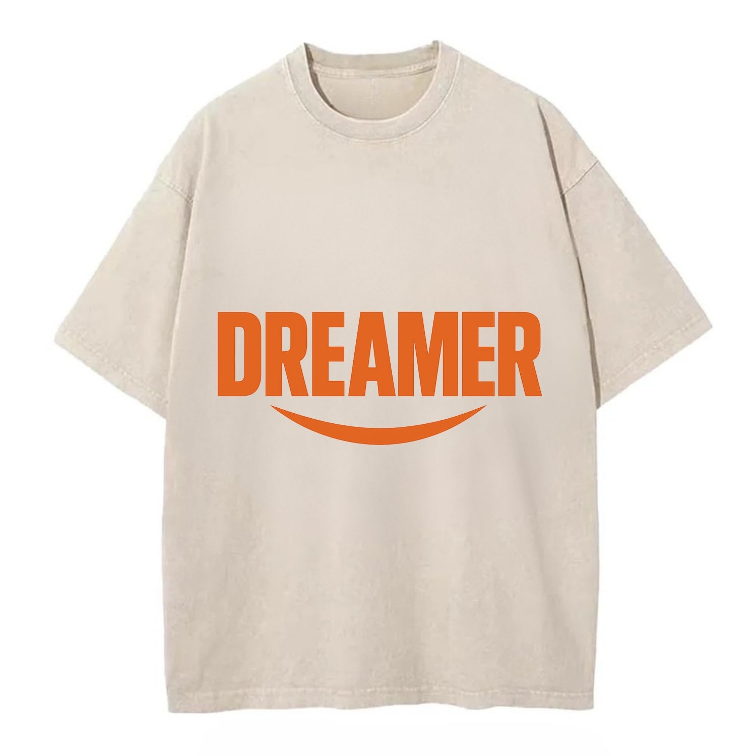 Bold typography design - "DREAMER" - imagination, seeing possibilities - Vintage T-shirt - Off White