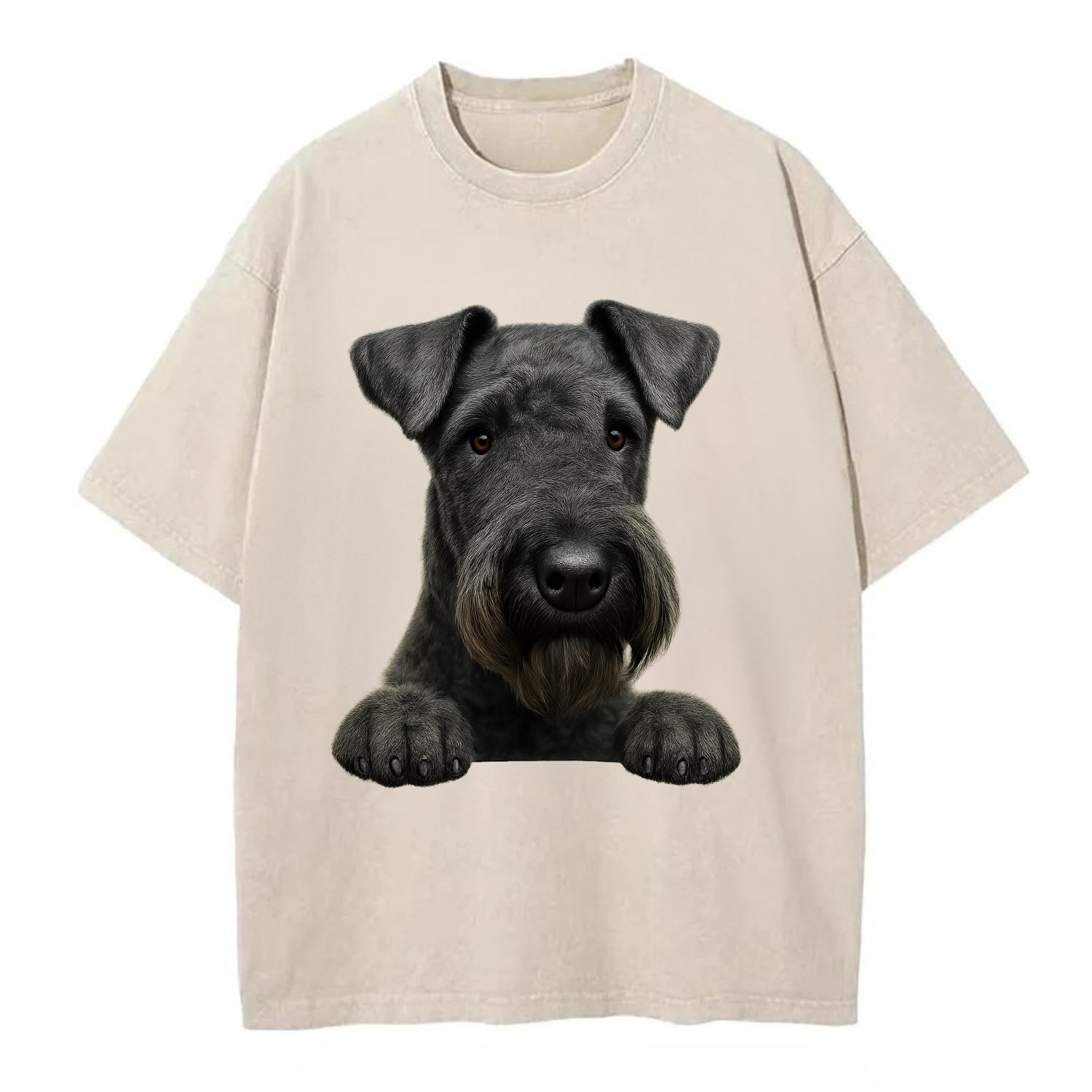 Kerry Blue Terrier  - Vintage T-shirt - Off White