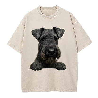 Kerry Blue Terrier  - Vintage T-shirt - Off White