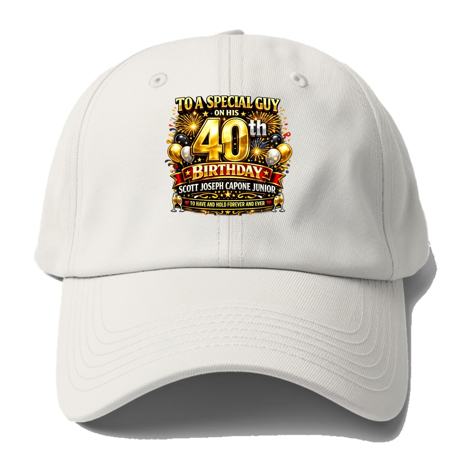 Special 40th Birthday - Baseball Cap - Off White