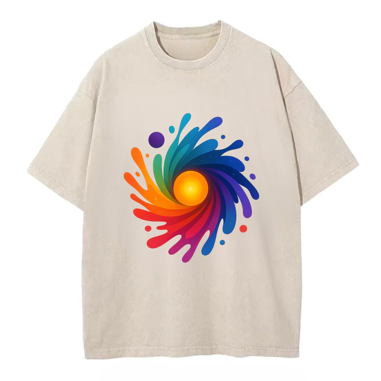 Big Bang Palette - Explosion of paint co - Vintage T-shirt - Off White