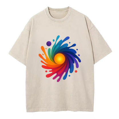 Big Bang Palette - Explosion of paint co - Vintage T-shirt - Off White