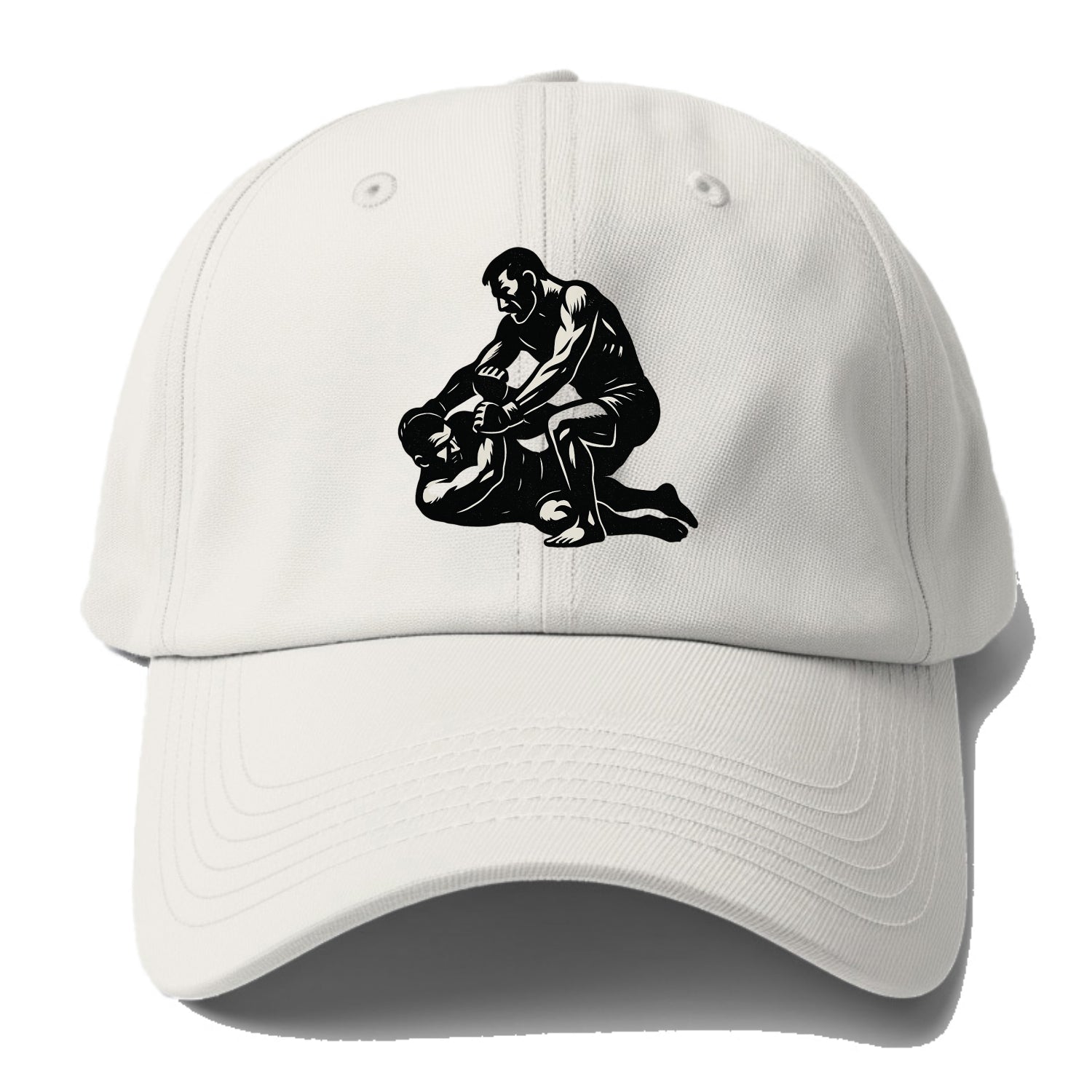 MMA fighter in ground submission hold - Baseball Cap - Off White