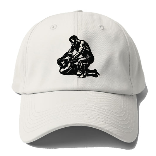 MMA fighter in ground submission hold - Baseball Cap - Off White