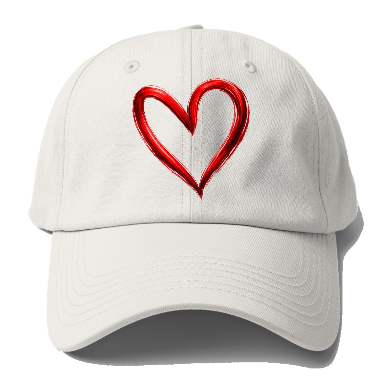 Love Heart - Baseball Cap For Big Heads - Off White