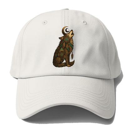Celestial Moon Wolf  - Baseball Cap For Big Heads - Off White
