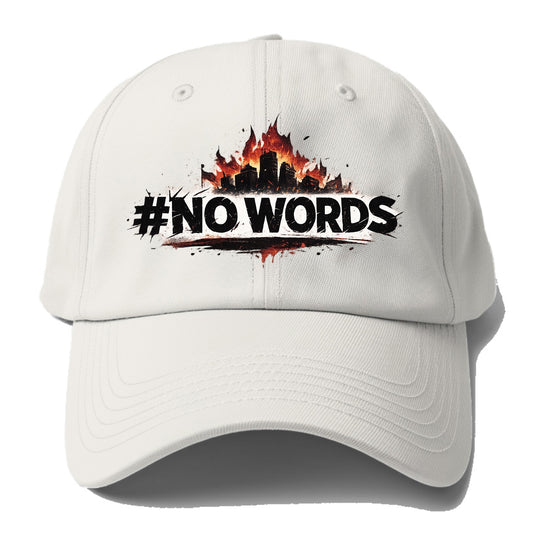 No Words - Baseball Cap - Off White