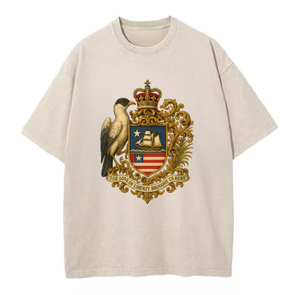 Liberia Pepper Bird Emblem  - Vintage T-shirt - Off White