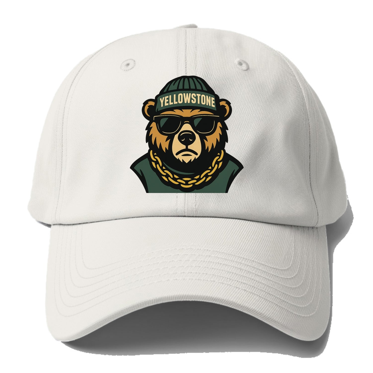 Yellowstone Bear - Baseball Cap - Off White