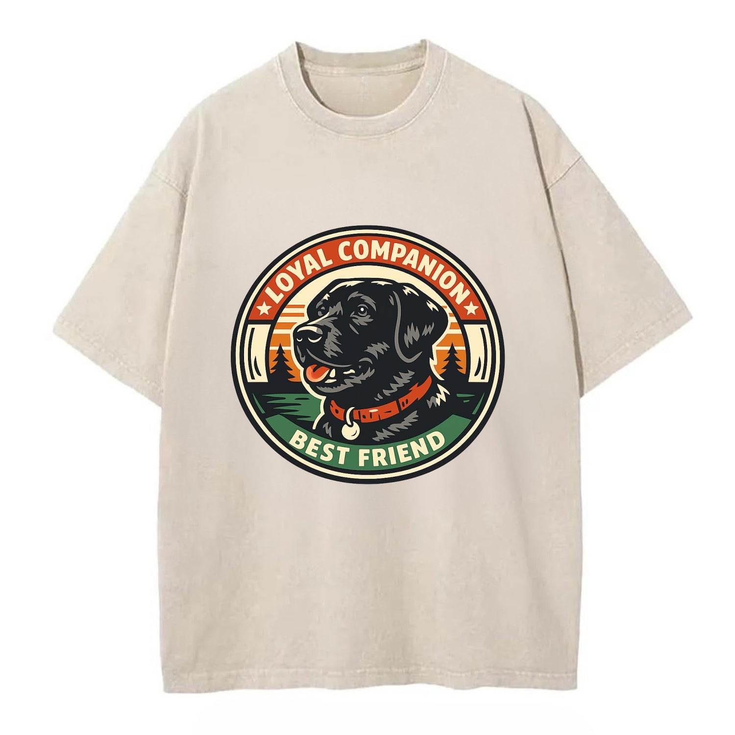 Noble Companion Emblem - Vintage T-shirt - Off White