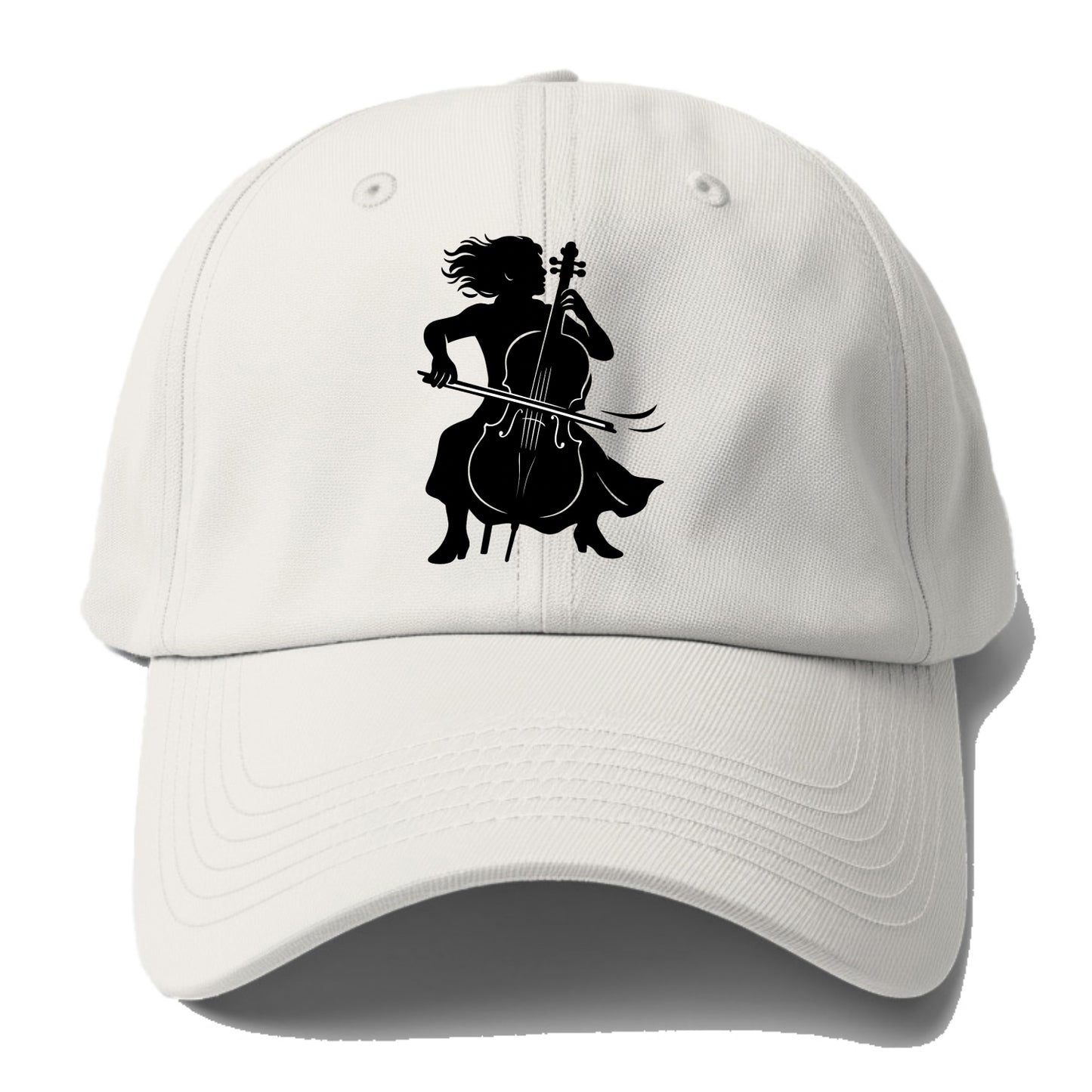 Cellist performing emotional solo - Baseball Cap - Off White