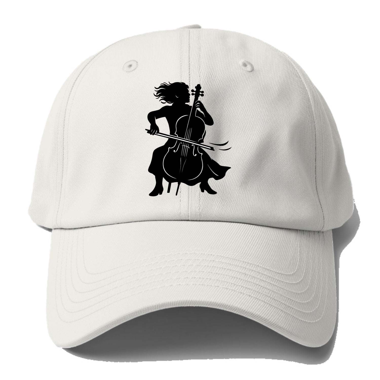 Cellist performing emotional solo - Baseball Cap - Off White