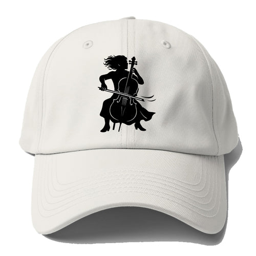 Cellist performing emotional solo - Baseball Cap