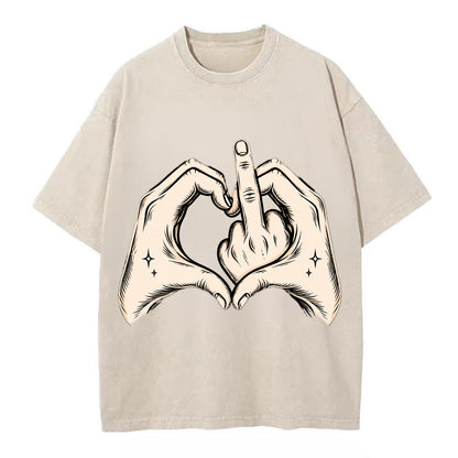 Love You Symbol - Vintage T-shirt - Off White